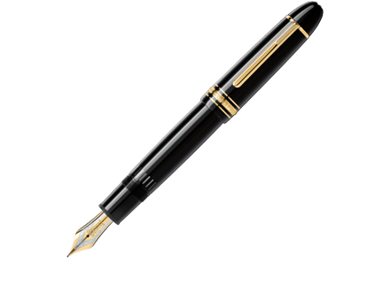 モンブラン 万年筆 EF 586 木軸 ペン先K14  ゴールド ブラック MONTBLANC  | ステーショナリー 文房具 ビジネスシーン シンプル ブランド ランクAB